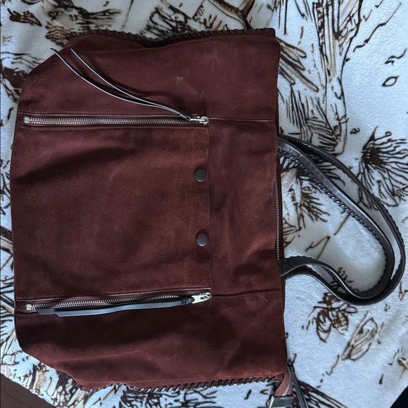 Gorgeous All Saints Fluer De Lis East West Suede Tote
Burgundy Handbag ! - Picture 9 of 10